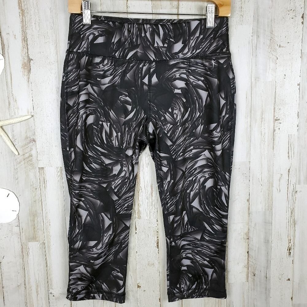 Danskin Now Leggings Black Gray Small 4-6